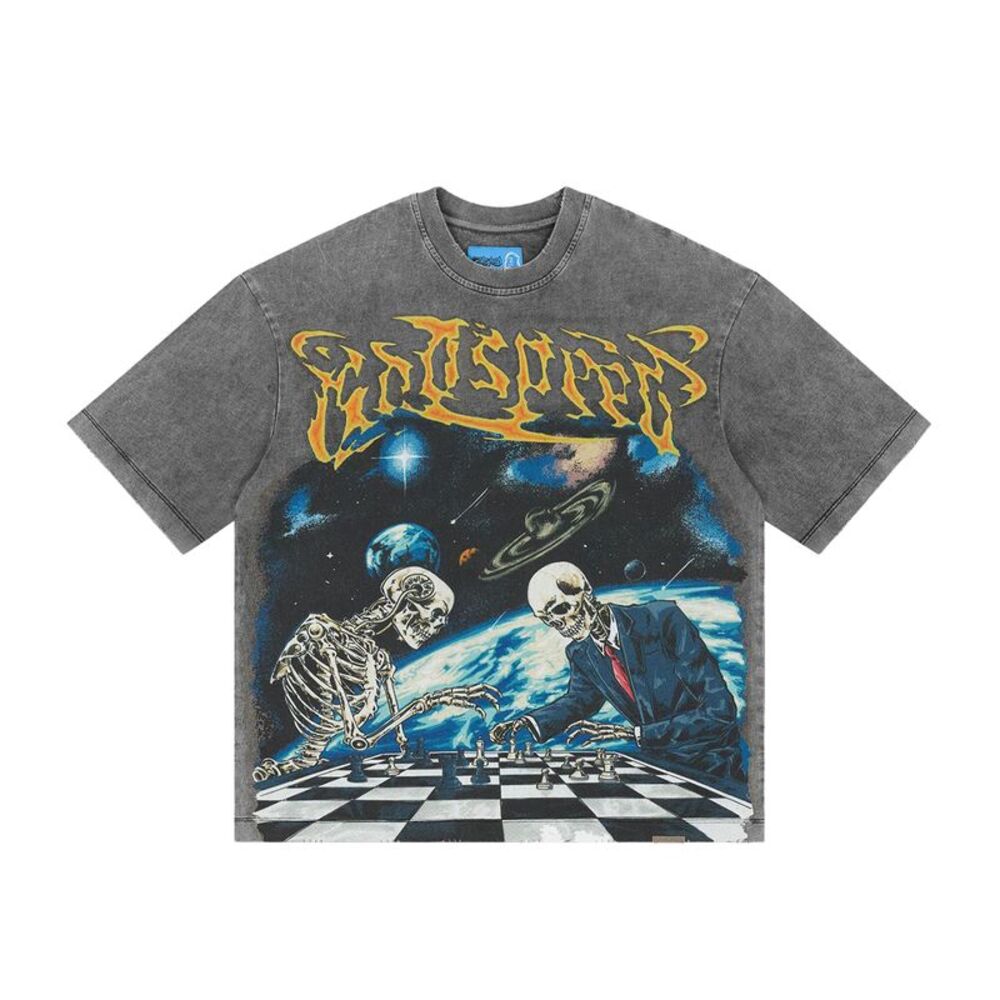 Godspeed NextGen Crew Neck T-Shirt Checkmate II Mens Grey CHECKMATE II-CREW NECK